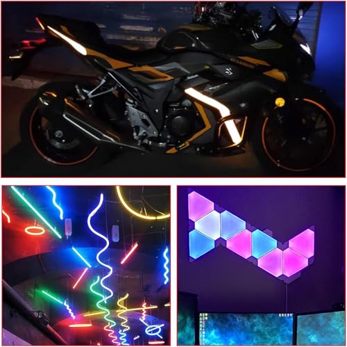EL Wire Neon Lights 1M Light Blue - 5 in 1 Electroluminescent EL Wires Set for Holiday Party DIY Decoration