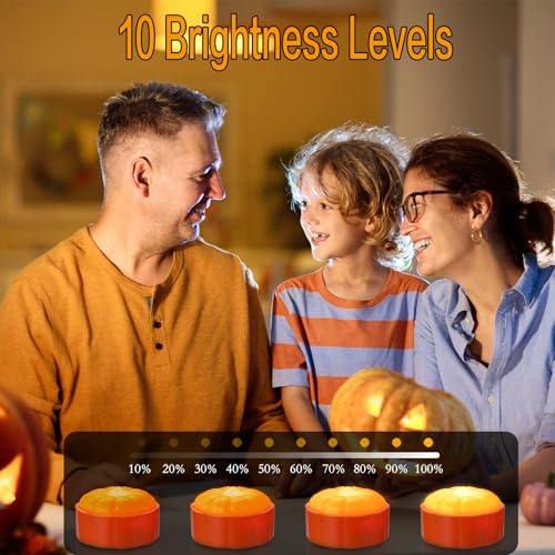 RGB Color Changing Halloween Pumpkin Lights with Remote & Timer - Devil's Laughter Variation