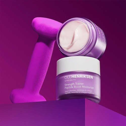 Ole Henriksen Strength Trainer Peptide Boost Facial Moisturizer - Hydrating Ceramides & Collagen, 1.7 oz Jar