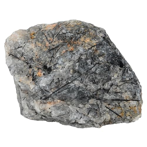 Black Rutilated Quartz Raw Stone - Irregular Natural Crystals for Meditation & Feng Shui - 0.22-0.44 lbs