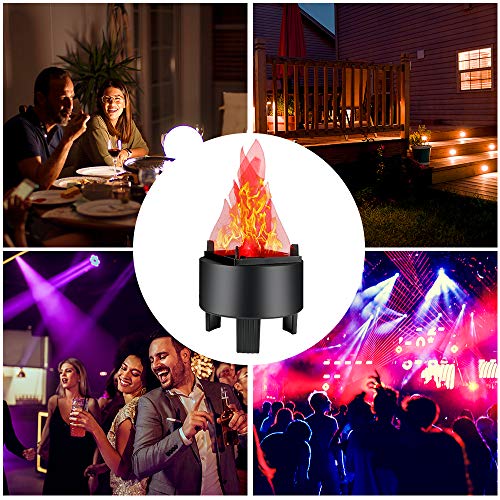 3D LED Fake Fire Flame Effect Light for Indoor Outdoor Decor - Halloween, Christmas, Party