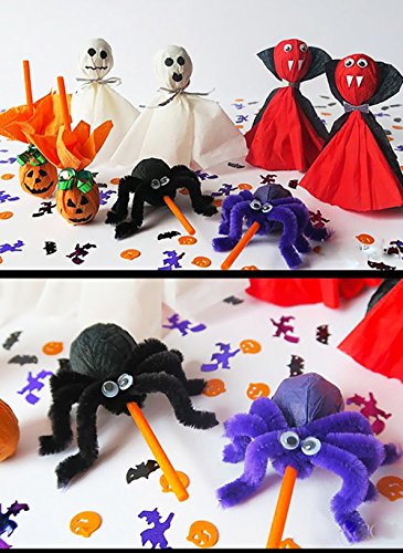 Halloween Confetti Set - 15000 Multi-Shaped Glitter Pieces, 300g Pack of 2