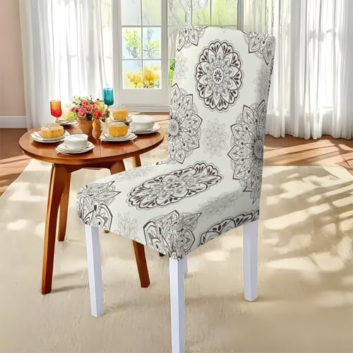 7-Piece Mandala Table Cloth and Chair Cover Set - Rectangular Dining Decor