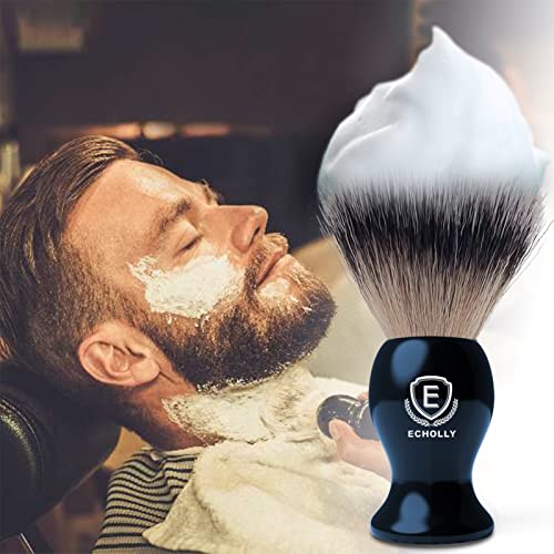 Luxury Synthetic Shaving Brush for Men 110x55mm No Shedding Bristle Acrylic Handle