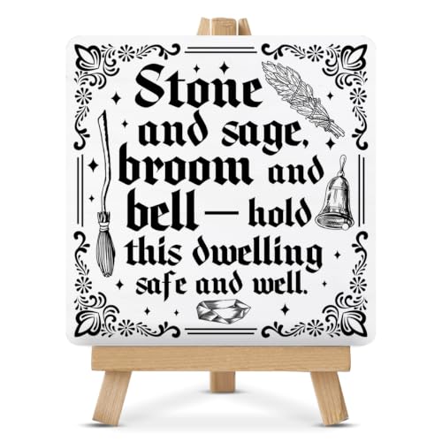 Witch Decor Wood Sign WS104 - Witchy Home Blessing Halloween Tabletop Sign