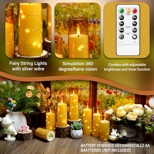 Flameless LED Candles with Timer, 24 Pack, Gold - Romantic Home Decor