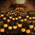 2 Pack Halloween Pumpkin Solar Lights Outdoor, Jack-o'-Lantern Decor - Variation of Pumpkin Lights / Pumpkin Lights / 2