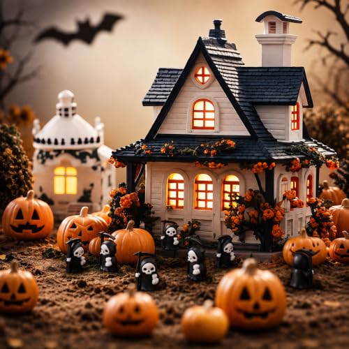 Mini Grim Reaper Figurines Set - Halloween Decor for Home & Party, 50 Pieces
