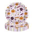 Halloween Paper Plates - 50 Count 7-Inch Dessert Plates - Spooky Cute Halloween Design