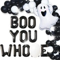 22 PCS Halloween Balloon Decorations Boo You Who Set - Party Supplies