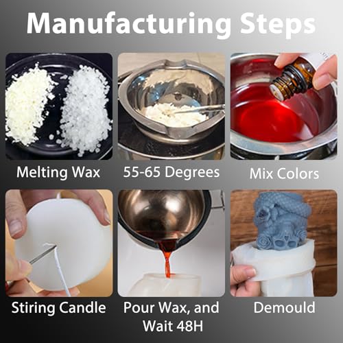 Silicone Candle & Resin Molds Set - Snake & Skull Design, 4 Pieces