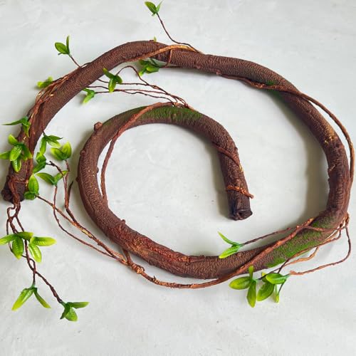 Large Bendable Artificial Tree with Thick Trunk & Moss - 6Ft Faux Vine Garland for Home & Wedding Decor - Pack of 2