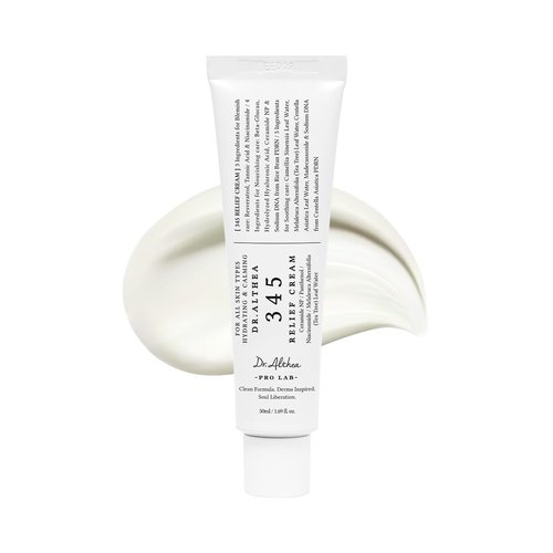 Dr.Althea 345 Relief Cream - Daily Face Moisturizer for Soothing Recovery & Blemish Care | Vegan Skincare, 1.69 Fl Oz