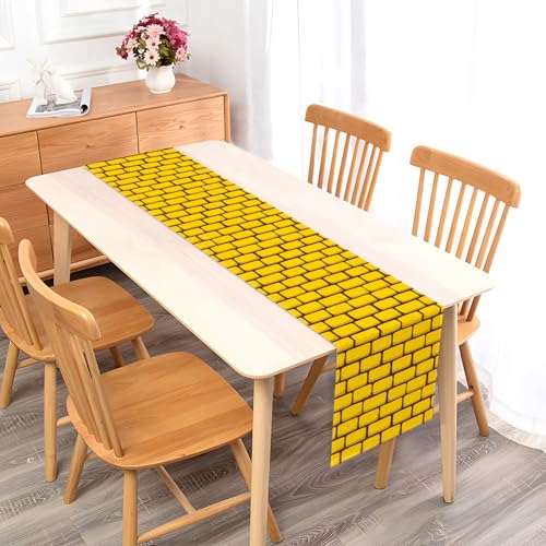Vohado Halloween Wizard Party Table Runner 13x108 Inches Linen Decor for Dining & Kitchen