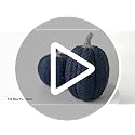 Blue Fall Pumpkins Set of 2 - Small Resin Braided Autumn Table Decor
