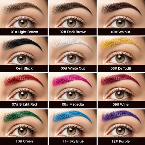 Waterproof Brow Pomade with Brush - Long-Lasting #06 Daffodil Yellow