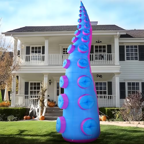 12ft Inflatable Octopus Tentacles Halloween Decor with LED Lights for Outdoor Yard & Party