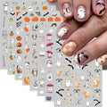 Halloween Ghost Nail Art Stickers Spooky Ghost Variation - 8 Sheets for Nails