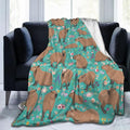 Capybara Plush Blanket 60x50 Inches for Capybara Lovers - Gift for Kids and Adults - Variation of Capybara 2