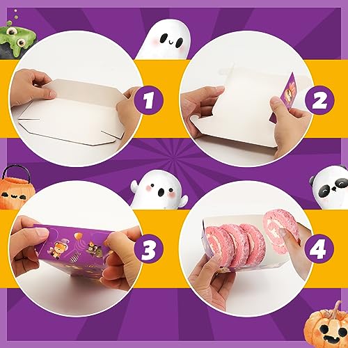 Halloween Paper Food Trays 60PCS Disposable Snack Holders for Parties