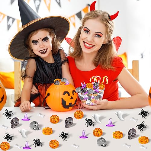 Halloween Vase Filler Decor Set - 330 Mini Oranges & Purples for Spooky Centerpieces