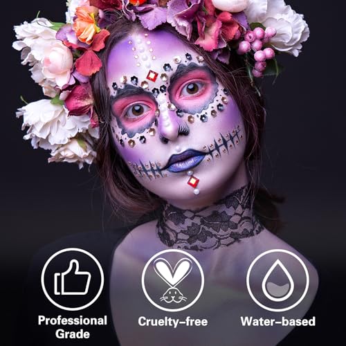 Purple Face & Body Paint - Water-Based, Non-Toxic, Washable for Halloween & Cosplay