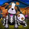 5 Ft Day of the Dead Inflatable Decor with LED Lights for Halloween & Yard