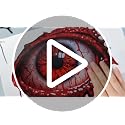 Halloween Blood Eye Window Clings - Spooky Web Design for Party Decor