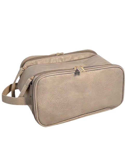 Hemompito Cosmetic Bag for Women, Large Makeup Bag with Multiple Compartments, Waterproof Makeup Pouch, Smooth Zippers, Easy to Clean, Built to Last for Home, Travel, Weekend Getaways