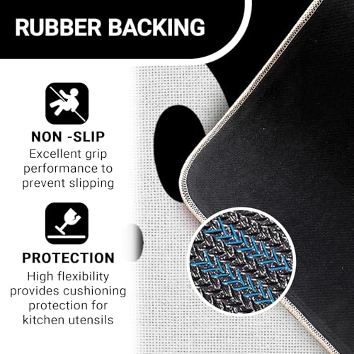 Black Halloween Kitchen Rugs Set of 2 Ghost Spooky Boo Non Slip Decor
