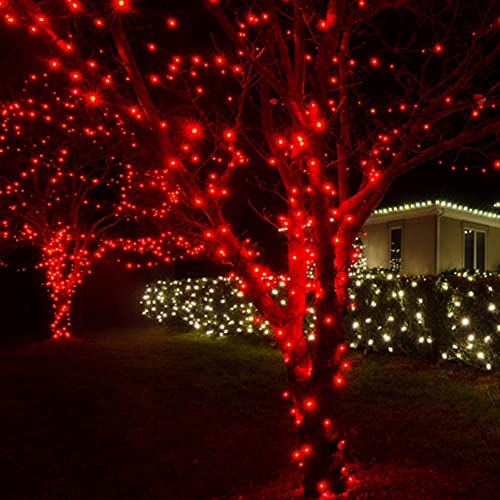 Red Christmas String Lights 132FT 400 LED Connectable Waterproof Indoor Outdoor
