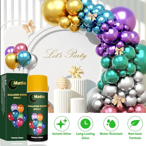 Balloon Shine Spray - Long-Lasting Gloss for Latex Balloons 16oz