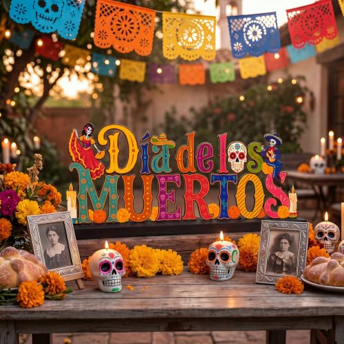 Day of the Dead Metal Sugar Skull Sign - Cultural Halloween Decor - Variation of THIS listing