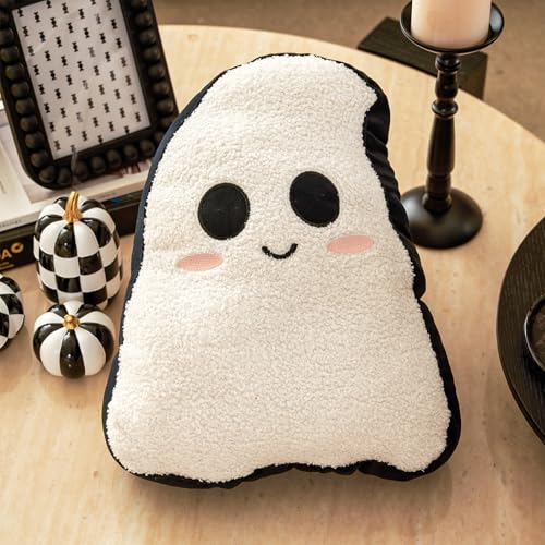 Ghost Shaped Halloween Pillow - Wondrous Spooky Home Decor Cushion