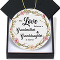 Christmas Ornament 2026 - Keepsake Ceramic Gift for Granddaughter - Love Forever Design - 3 Inch