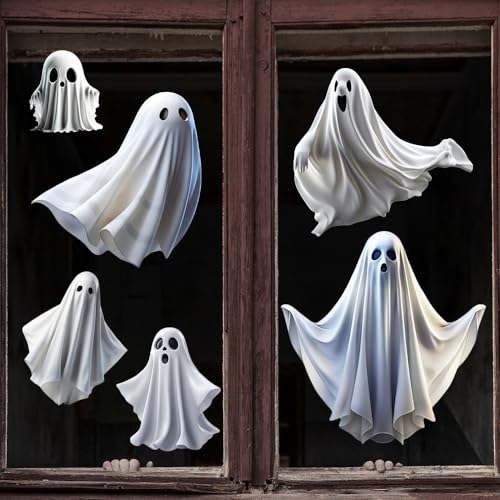 Halloween Ghost Window Clings - Double-Sided Window Stickers for Decorations - 1 / JD4646