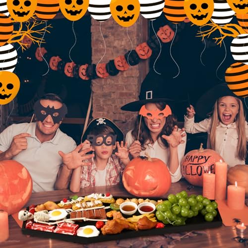 Halloween Coffin Charcuterie Board Set with Skull Stand and Utensils - 32 Inch Spooky Serving Platter
