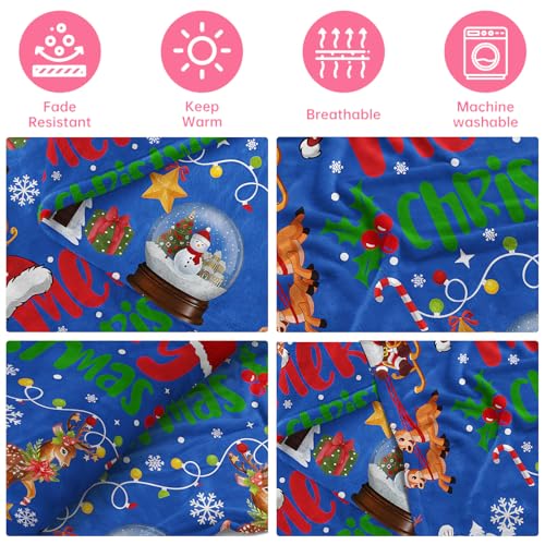 Christmas31 50x60 Inch Holiday Fleece Throw Blanket - Cute Christmas Blanket for Couch & Gift