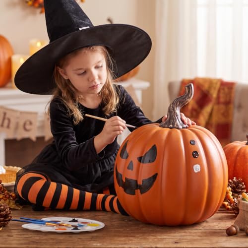 Large Fall Pumpkin Decoration Foam Pumpkin 12 Inch Orange for Porch & Home