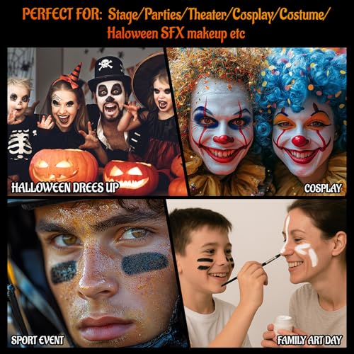 Dead Bride Face & Body Paint Kit - Oil Based Halloween, Cosplay & SFX Makeup