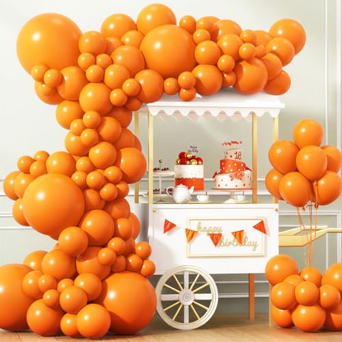 Orange Balloon Kit 150pcs Latex Balloons for Party Decorations - Fall & Celebration