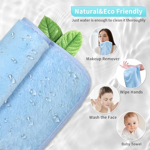 Reusable Makeup Remover Cloth 7-Pack - Gentle Face & Eye Washcloths