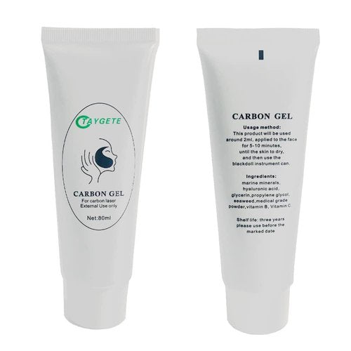 80ML Carbon Peel Cream Gel for Skin Rejuvenation Black Doll,Facial Skin Deep Cleaning with Carbon Gel Nano Activated Carbon for Laser (1pc)