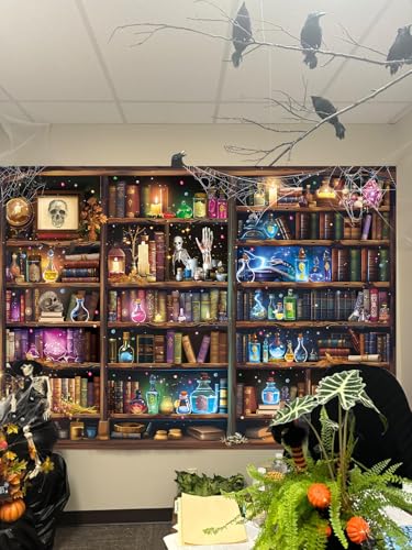 Halloween Lab Backdrop 7x5FT Science Potion Skull Photo Background Kids Party Decorations