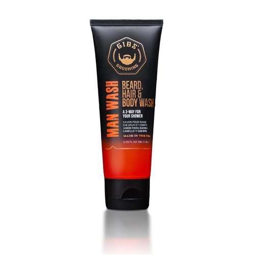 GIBS Grooming - 3-in-1 Man Wash Soap | Citrus Oak Basil Scent - Sulfate-Free with Tea Tree & Hemp Oil