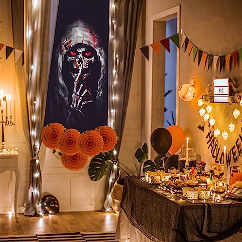 Halloween Skeleton Window Cover Prop - Bloody Skeleton Banner for Party & Home Decor