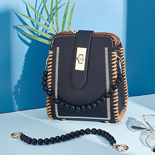 Black 11.8 Inch Imitation Pearl Bag Chain with Gold Clasps for Handbags & Clutches - Variation of THIS listing