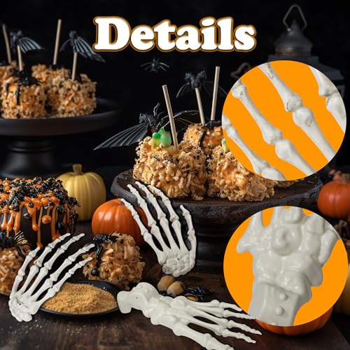 Halloween Skeleton Hands and Foot Set - Realistic Life Size Plastic Decor - Hands & Foot Variation