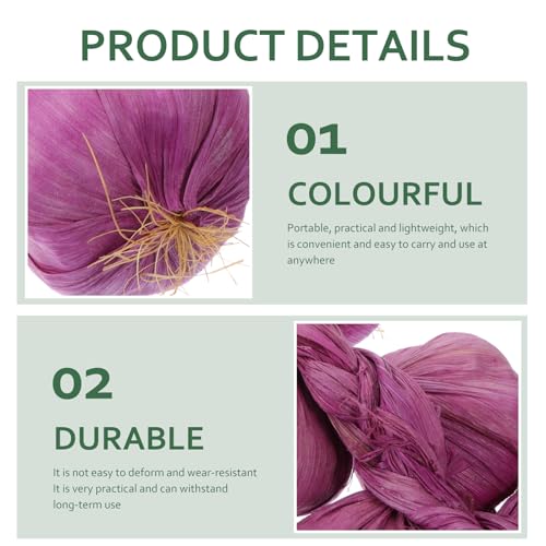 Artificial Garlic Skewers - 43x9.5x5.5cm Faux Garlic String for Farmhouse Decor & Photography Props - Pack of 2