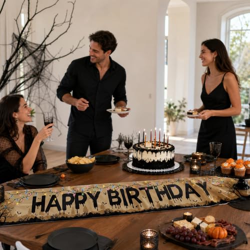 Stranger Birthday Gothic Table Runner - Dark Forest Halloween Dining Decor - Variation of THIS Listing: Stranger 1